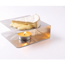 Neva Home Peynir Isıtıcı Mumlu Servis Tabağı – Peynir Eritme Tabağı, 15X15 cm Kare Peynir Isıtıcı