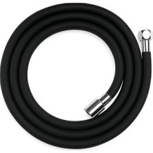 Neva Home Silikon Duş Hortumu Kırılmaz Dolanmaz Katlanmaz Nano Duş Hortumu, Duş Hortumu Spiral (Siyah)