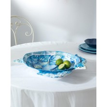 Neva Home Colleta Tabak Orta Boy Mavi/beyaz