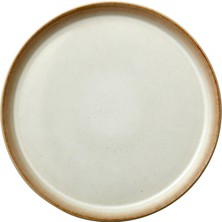 Neva Home Tabak, Yemek Tabağı, Seramik Yemek Tabağı, 27 cm Çapında, Krem/krem