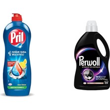 Neva Home Cold Power Yağ Çözme Etkili Limon Kokulu + Perwoll Hassas Sıvı Çamaşır Deterjanı Siyah