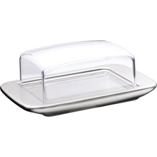 Neva Home Tereyağlık, 11,5 x 16,8 Cm, Cromargan® Yüksek Kaliteli Mat Paslanmaz Çelik, Plastik Kapaklı, Bulaşık Makinesinde Yıkanabilir