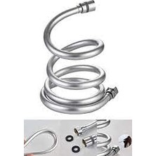 Neva Home Feyzayapı Gri Paslanmaz Kopmaz Patlamaz Kaliteli Pvc Duş Hortumu - Yüksek Kaliteli Lüx Duş Spirali - Tüm Duş Setleri/duş Başlıkları ile Uyumlu (G1/2) - 150CM