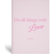 Neva Home 15X21 Keten Süresiz Planlayıcı Ajanda Defter Pembe