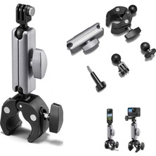 Neva Home GA96 Bisiklet ve Motosiklet Için Kamera Alüminyum Gidon Tutucu INSTA-360 X5 X4 X3 X2/go 3s/go 3/gopro Hero 13 12 11 10 9 8/djı Osmo Pocket 3/2/action 5/4/3/2