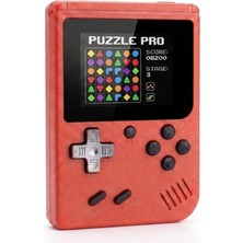 Neva Home Retro Mini Arcade El Oyun Konsolu 400 Oyunlu, 3 Inç Ekranlı Taşınabilir Atari Konsolu, Tv Bağlantılı Nostaljik Mini Oyun Konsolu (Av Çıkış Destekli) (Kırmızı)