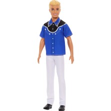 Neva Home Bebek Kovboy Görünümlü, Sarışın Barbie Fashionistas Ken Bebek (226), 65. Yıl Dönümü HRH25