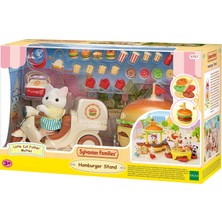 Neva Home Epoch Sylvanian Families Hamburger Standı Oyuncak Seti, Çok Renkli, Plastik, Latte Kedi Baba Figürü Dahil