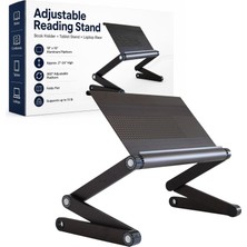 Neva Home Ayarlanabilir Yükseklik ve Açı Ergonomik Okuma Standı Book Tutucu, Kitap Tutucu, Tablet Standı, Belge Sahibi. Öğretim Kitapları Için Mükemmel.. Alüminyum, Siyah