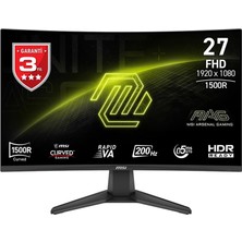 Neva Home 27" Mag 276CF E20 1920X1080 (Fhd) 16:9 Curve 1500R Rapıd Va 200HZ 0.5ms Freesync Premıum Gamıng Monıtor