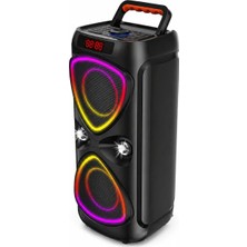 Neva Home HP-116 Taşınabilir Bluetooth Hoparlör – 2×4” Hoparlör 15W Güç Rgb Işık Tws Destekli