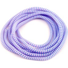 Neva Home Şarj Aleti Kablosu Kablo Kordon Koruyucu Spiral Sarma Kılıf Koruma (Eflatun)