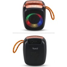 Neva Home Bluetooth Hoparlör 8W Rgb LED USB Hafıza Kartı Destekli (Üst Kısmı Rose)