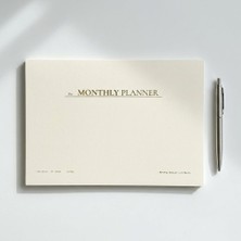 Neva Home Paperto. Tarihsiz Aylık Planlayıcı, 29,7 × 21 Cm, 32 Sayfa, 110 gr Ivory Kağıt, Krem Kapak, Aylık Plan Defteri (Ingilizce)