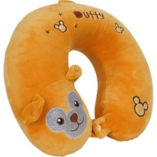 Neva Home KIDS%100 Visko Yumuşak ve Konforlu Boyun Yastığı Figürlü Seyahat Yastığı Sarı