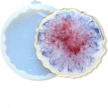 Neva Home Reçine Geode Bardak Altlığı Silikon Kalıbı, Silikon Kalıp B30