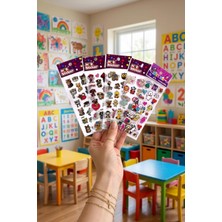 Neva Home 5li Kabartmalı Yapışkan Sticker Seti (13X7 Cm), Sevimli Kedi ve Köpekler Tek Ebat