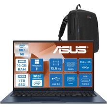 Neva Home Vivobook 15 Vivobook 15 (X1504VA) Intel® Core™ 7 150U 16GB Ddr5 1tb SSD Intel Graphic Gpu 15,6 Inç Fhd (1920 x 1080) WIN11HOME Taşınabilir Bilgisayar X1504VA150UH03+ZETTAÇANTA