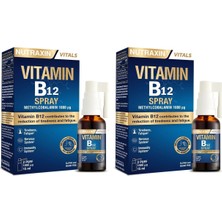 Neva Home Vitamin B12 Sprey 1000 Μg Metilkobalamin, Yüksek Emilim, Vegan Uyumlu, Ağız Yoluyla Takviye Edici Gıda, 15 ml (2 Paketi)