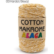 Oxford İplik Cotton Makrome Alaca 03 Hardal / Beyaz