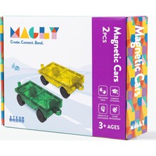 Neva Home Magnetic Cars Manyetik Araç Oyun Seti - Çocuklar Için Manyetik Yapı Blokları Araba Eklentisi