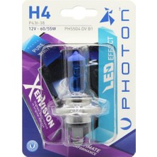 Neva Home Ampul H4 12V 60/55W Xen Vision (Tekli Blister) (Beyaz Işık) 6000K Pht PH5504 Dv B1