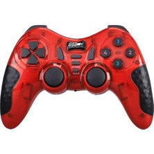 Schitec 7in1 PC/PS2/PS2/PS3/PC360/TV/TVBOX/ANDROID Cihazlar ile Uyumlu Kablosuz Gamepad Kırmızı