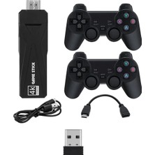 Schitec 4K Android Tv Stick ve Retro Game Konsol 10000 Oyunlu 64GB Siyah