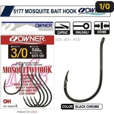 Owner 5177 Mosquito Hook Black Chrome Sinek Iğne