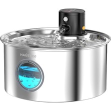 Neva Home W2 Otomatik Kedi Su Sebili, Su Pınarı, Radar Sensörlü, Şarj Edilebilir, 4000MAH Bataryalı, Kablosuz Kullanım, 3.2l Paslanmaz Çelik Metal Tasarım