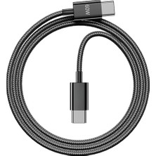 Kahveci Elektronik Store 60W Örgülü Hızlı Şarj ve Data Kablosu Siyah AZ-06AB 1metre (60W Type-C To Type-C Siyah)