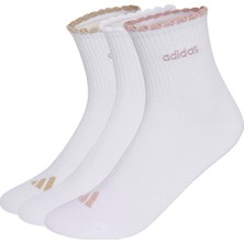 adidas  Quarter 3'lü Kadın Beyaz Günlük Stil Çorap KQ6009