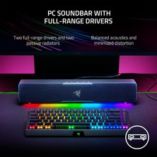 Kahveci Elektronik Store Leviathan V2 x - Pc Oyun Soundbar'ı (Tam Aralıklı Sürücüler, Kompakt Masaüstü Form Faktörü, USB Tip C Güç ve Ses Dağıtımı, Bluetooth 5.0) Siyah