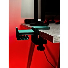 Neva Home Siyah-Yeşil Asılabilir Kulaklık Standı | 3D Premium Tasarım | Gamer Masa Kenarı Aksesuarı | Greenstorm Limited Edition