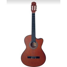 Puandorg Ludorf Klasik Gitar RY1967 Kahverengi Sap Ayarlı Klasik Gitar (Taşıma Çantası-Pena Seti-Kapo Hediyeli)
