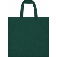 Ezmos 20 Adet Koyu Yeşil Tela Bez Çanta - 33X33 cm Düz ve Şık Tasarım Doğa Dostu Alışveriş Poşeti (65 Gr)