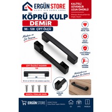 Ergün Store Köprü Kulp 96-128 cm Çift Ölçü Metal Vidalı Dolap , Şifonyer , Komidin , Vestiyer , Tv Ünitesi 1 Adet