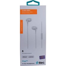 Store Pop Mikrofonlu Kulakiçi Kulaklık 3.5mm - Beyaz (2KMM13B)