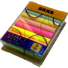 Mikro Silka Silgi Neon/Pastel Renkler Curved 8 Li