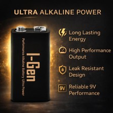 Store Batteries 6LR61 Ultra Alkalin 9 Volt Pil 9V Kare Pil (1, 9 Volt Tekli)