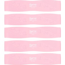 Gymo Pro Series Çantalı Direnç Bandı Fitness Pilates Esnetme Lastiği 5'li Set Silikon Pembe
