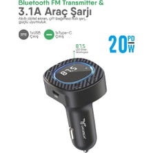 Store Bluetooth Fm Transmitter USB Destekli Araç Şarjı