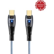Schitec 6A 60W Type-C To Type-C 1metre Hızlı Data ve Şarj Kablosu Mavi YK250M