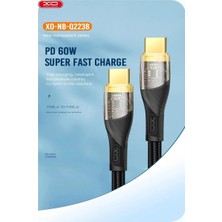 Kahveci Elektronik Store NB-Q223B Type-C To Type-C Kablo 1,2m – 60W Hızlı Şarj ve 5gbps Veri Aktarımı Siyah