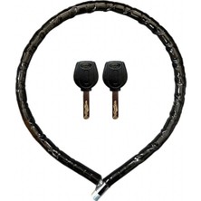 Pileli Store Motorsiklet Kilidi Anahtarlı Körüklü Siyah 120 cm x 22 mm YM-752
