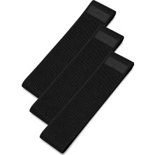 Gymo Hip Band Squat Egzersiz Kalça Direnç Bandı 76X8CM Siyah 3'lü Set