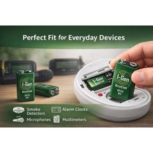 Store Batteries 6F22 Ecocell 9V Pil 9 Volt Kare Pil (1, Tek Adet)