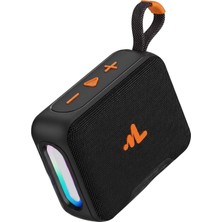 Store LPS-Q220 Taşınabilir Kablosuz Bluetooth 5.4 Hoparlör - 5W Güçlü Ses, Tws Çift Eşleştirme, LED Işıklı, Microsd & USB Girişli, Type-C Şarjlı Mini Hoparlör (Siyah)