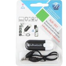 Store HJX-001 Araba USB Bluetooth 5 Adaptörü Ses Müzik Alıcı 3.5mm Aux Araç Kiti Kablolu Hoparlörü, Kulaklıığı Telefona Bağlar