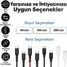 Store Type-C To Type-C ile Uyumlu iPhone ve Samsung ile Uyumlu Hızlı Şarj ve Data Kablosu 40 cm (Siyah)